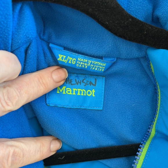 kids’ EUC marmot ski coat blue/green XL - Picture 3 of 7